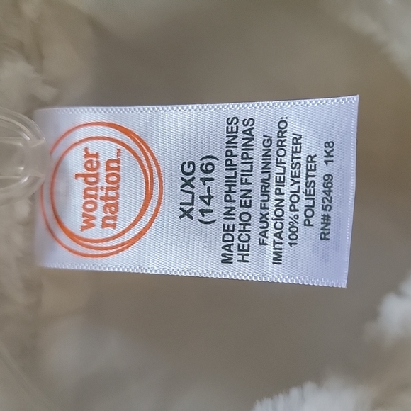 Wonder Nation White Soft Fleece Vest XL 14/16 - Picture 9 of 11